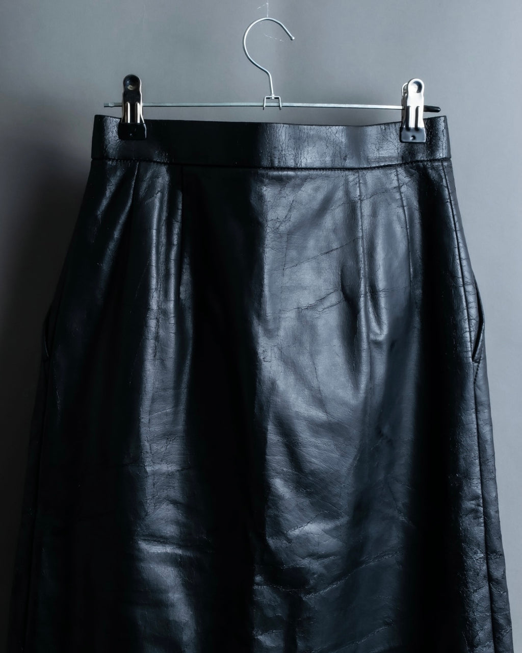 "Tricot Comme des Garçons" leather wrap skirt