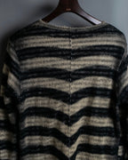 "Roen" Low gauge layered border knit