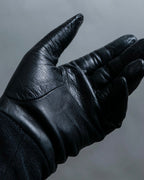 "GUCCI" Horsebit Leather×cashmere Gloves