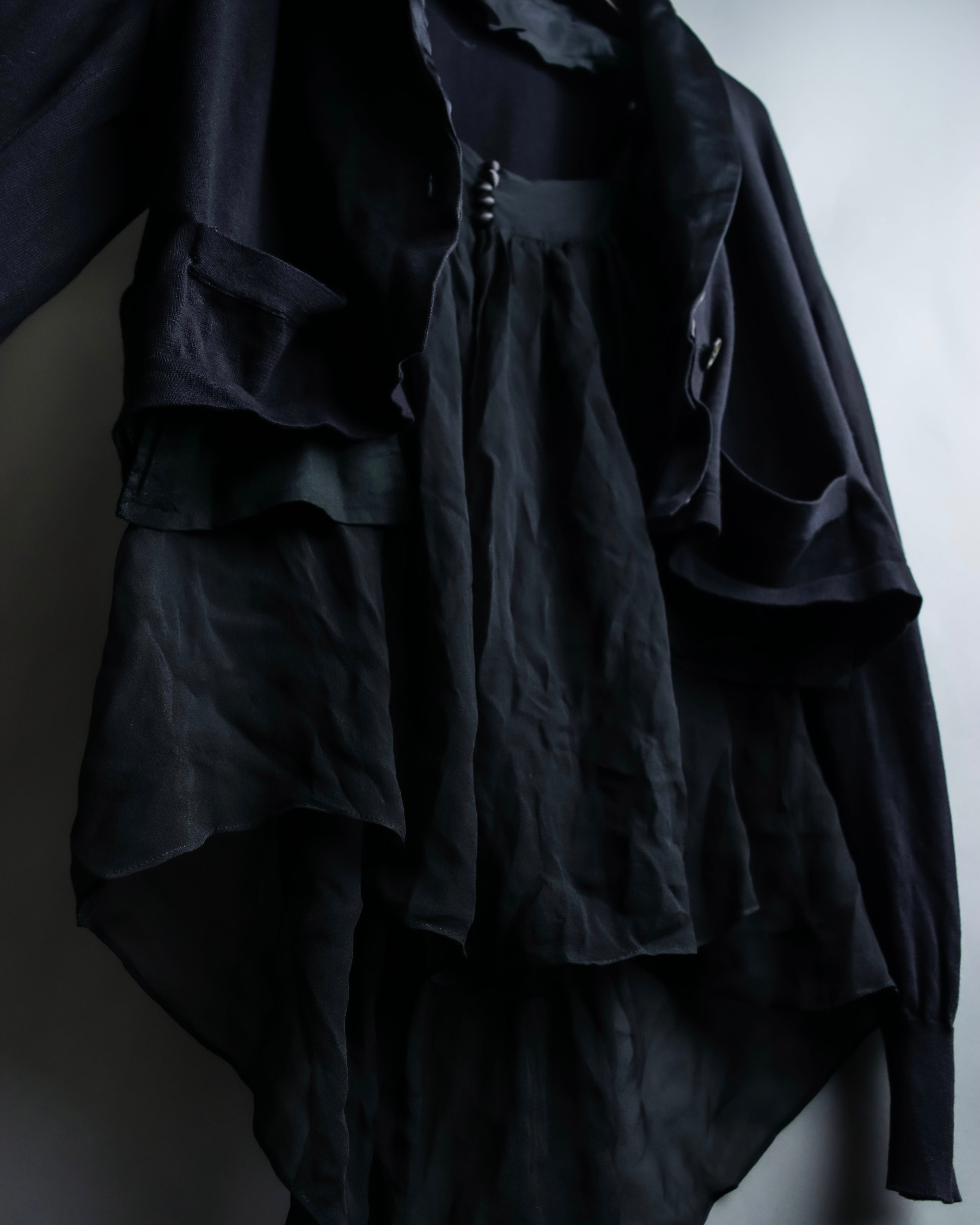 "sacai" Sheer corset layered cardigan jacket