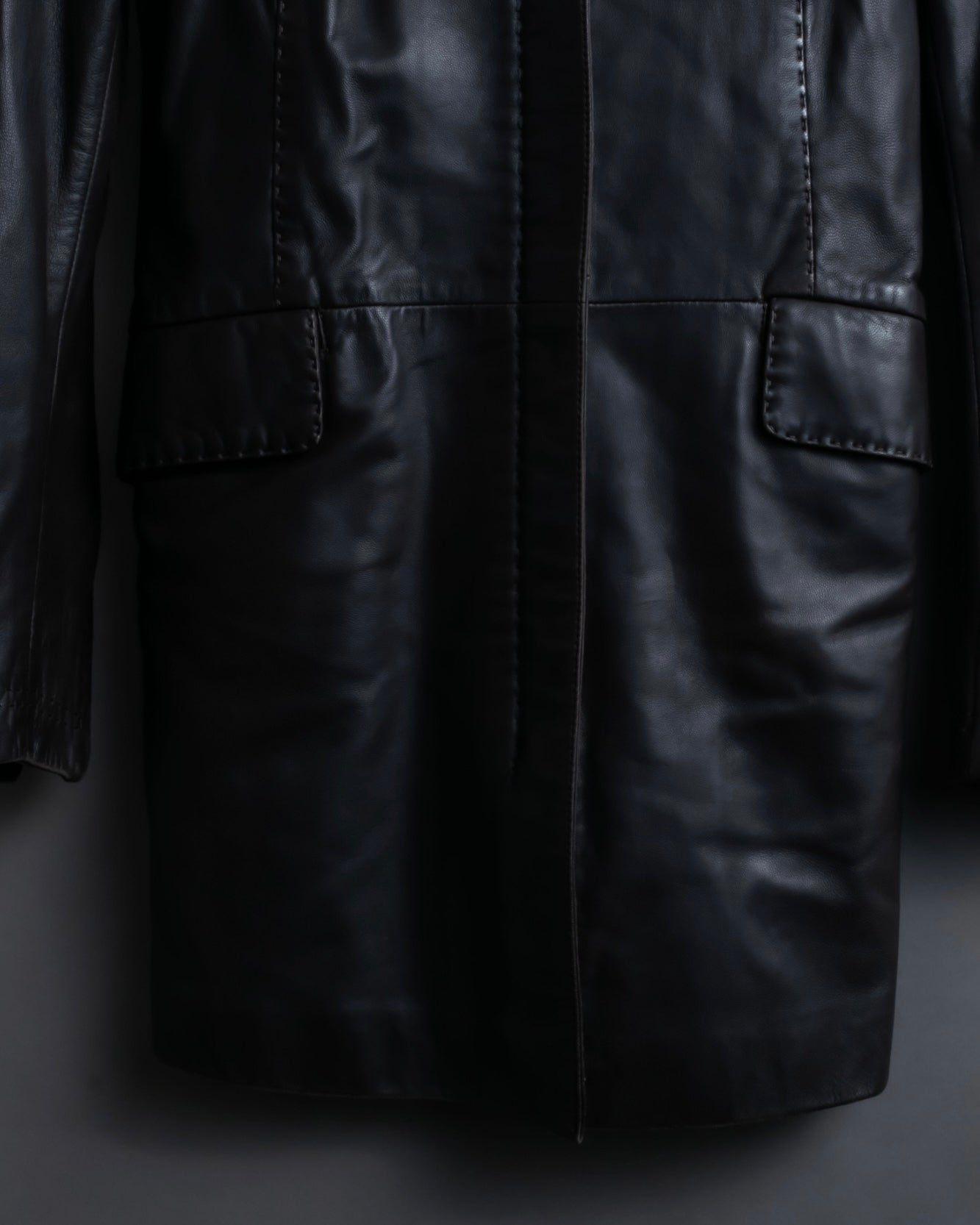 "Emporio Armani" leather stitch special design jacket