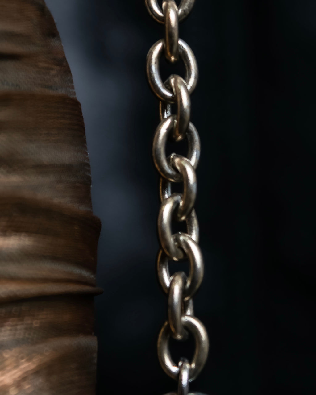 "Yves Saint Laurent" Overlapping fabric motif necklace