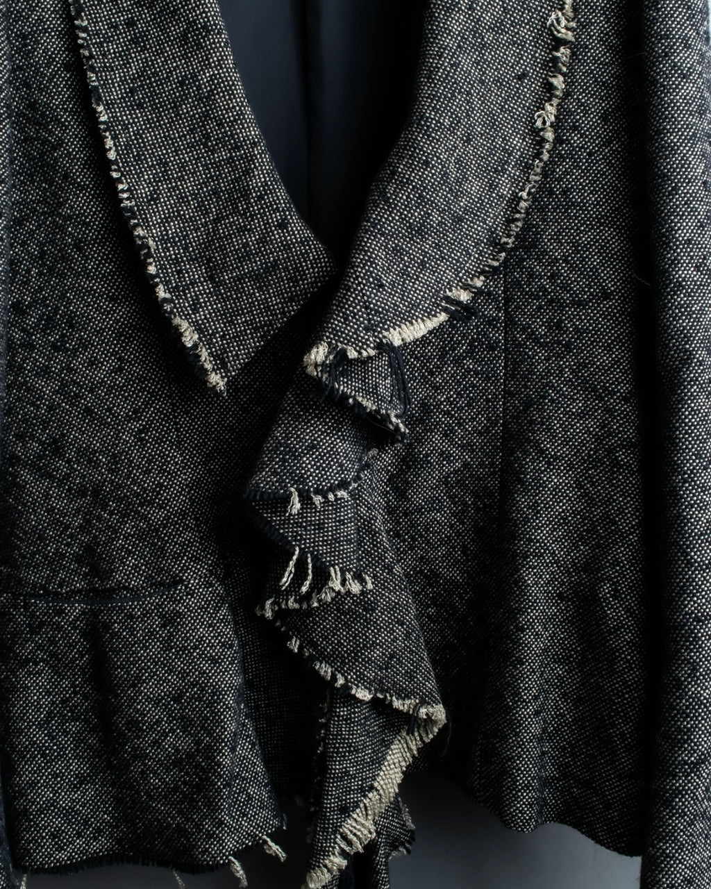 "Yohji Yamamoto +NOIR" Frill smoking jacket