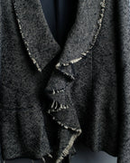 "Yohji Yamamoto +NOIR" Frill smoking jacket