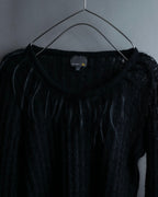 "FENDI" Hair fringe sheer combination summer knit