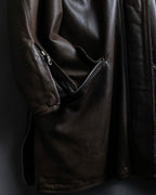 "SYLVIE SCHIMMEL" Special touch leather zip hood jacket