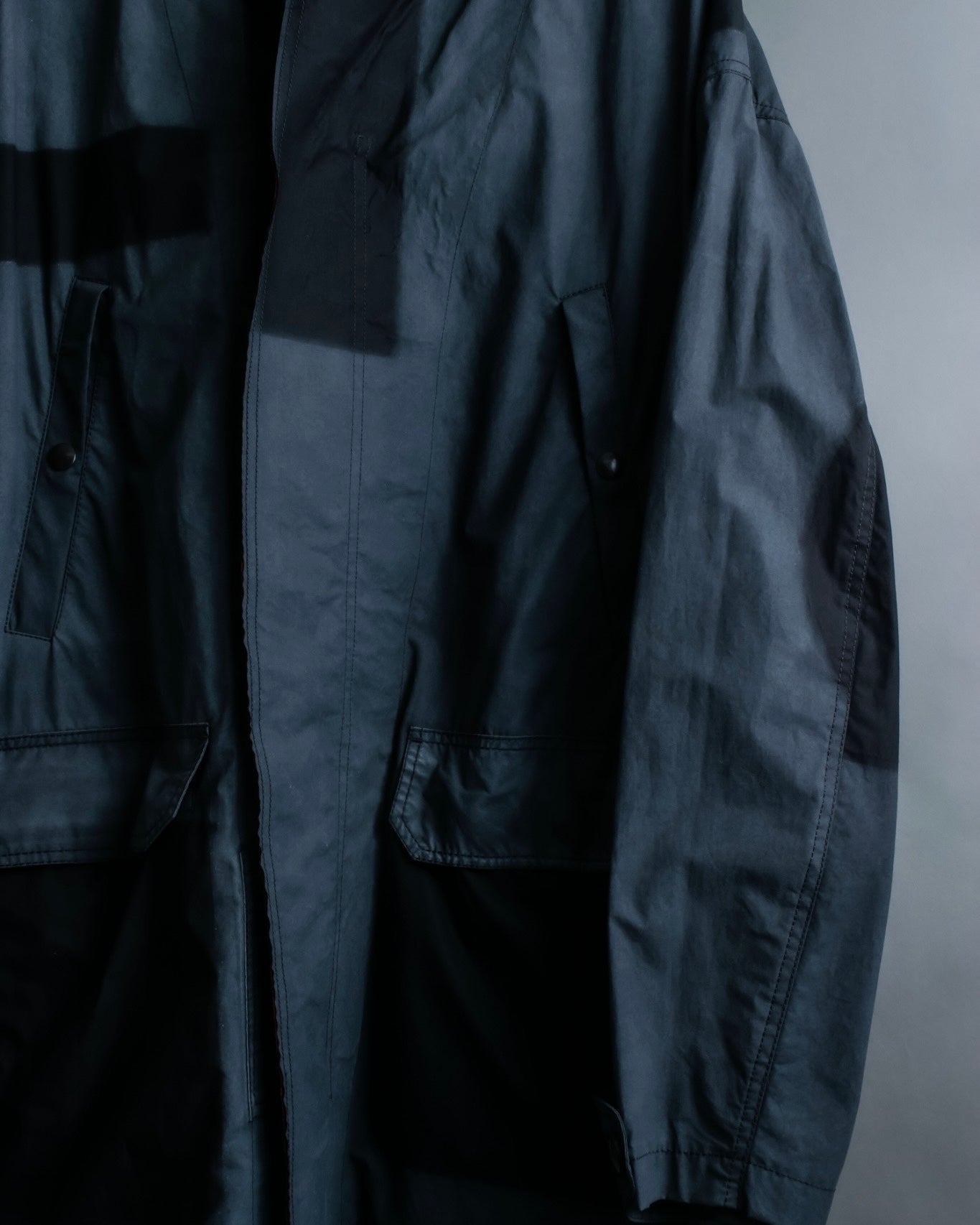 "LANVIN paris" mint condition silk blend double zip spring coat