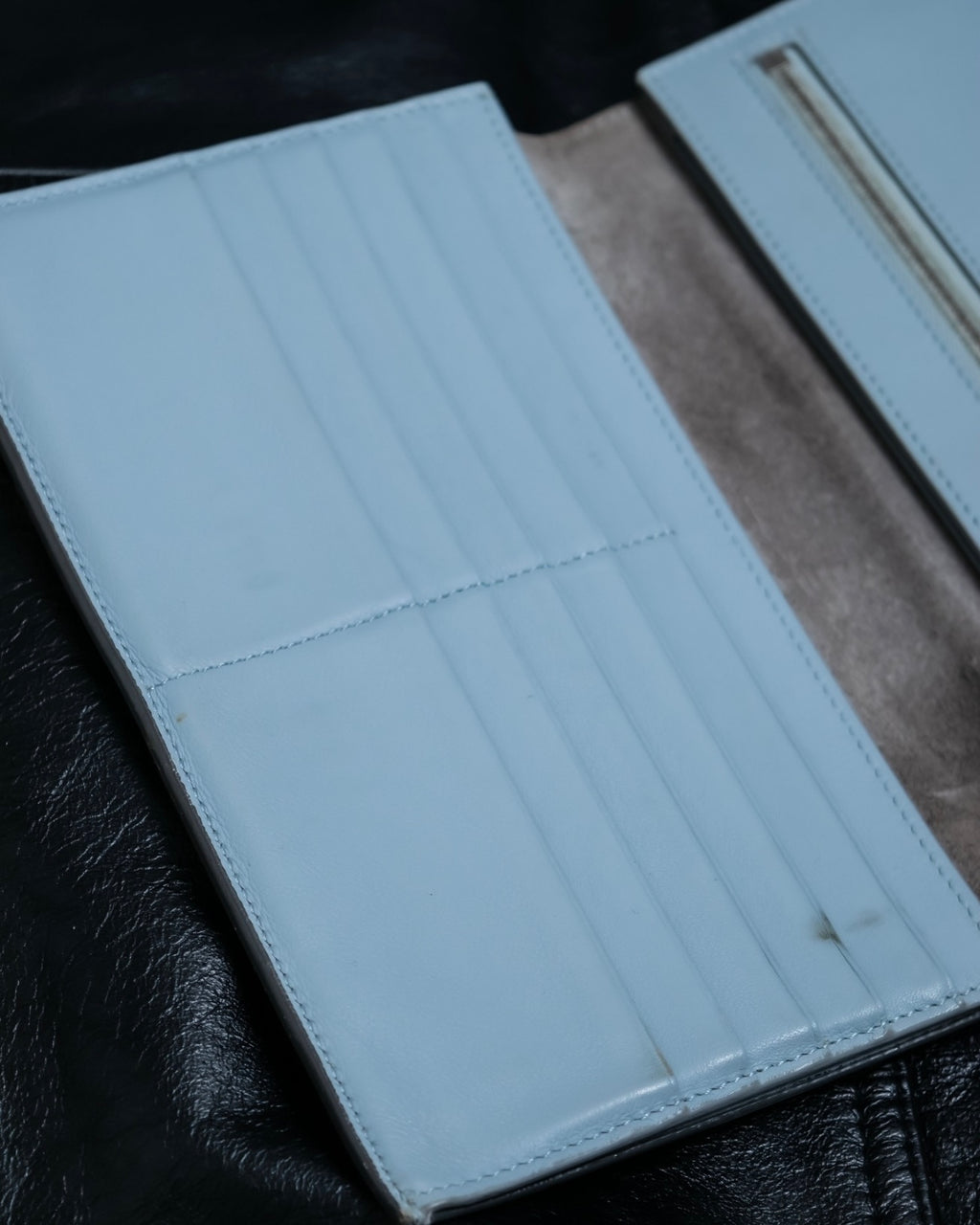 "CELINE" Strap large multi-function leather long wallet