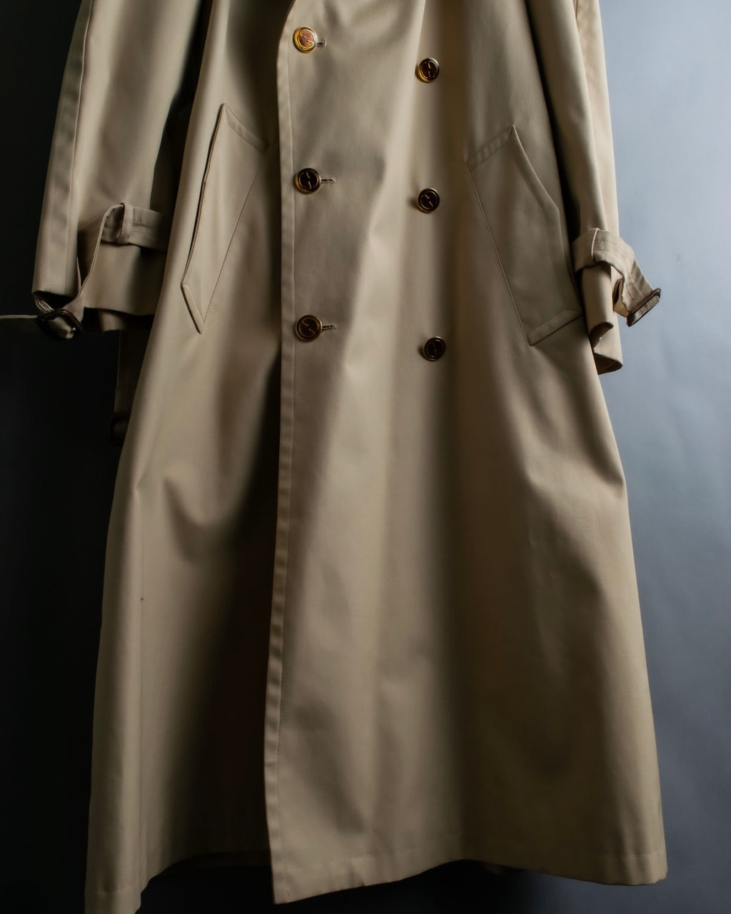 "GUCCI 70-80's" Big collar design oversize design trench coat
