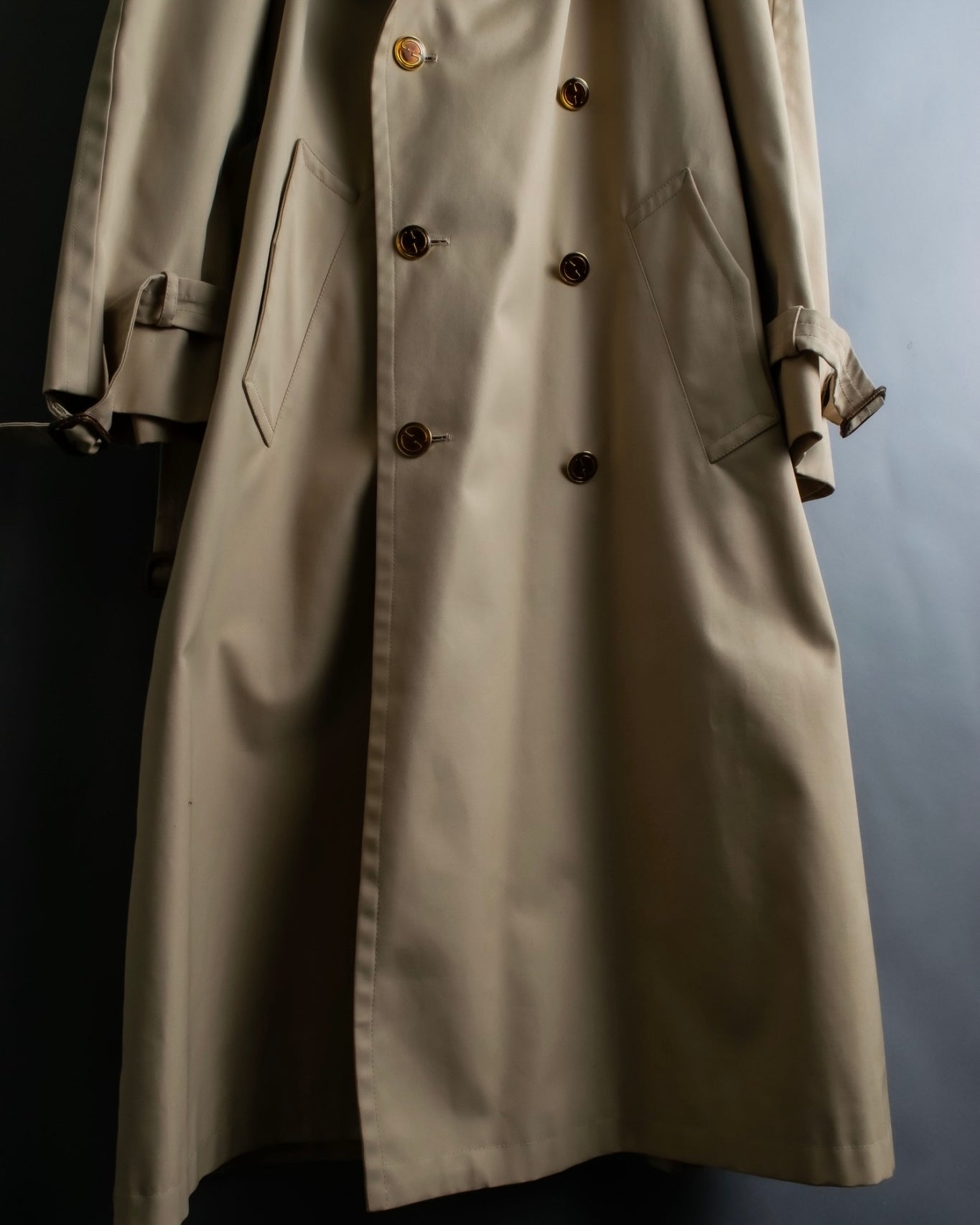 "GUCCI 70-80's" Big collar design oversize design trench coat