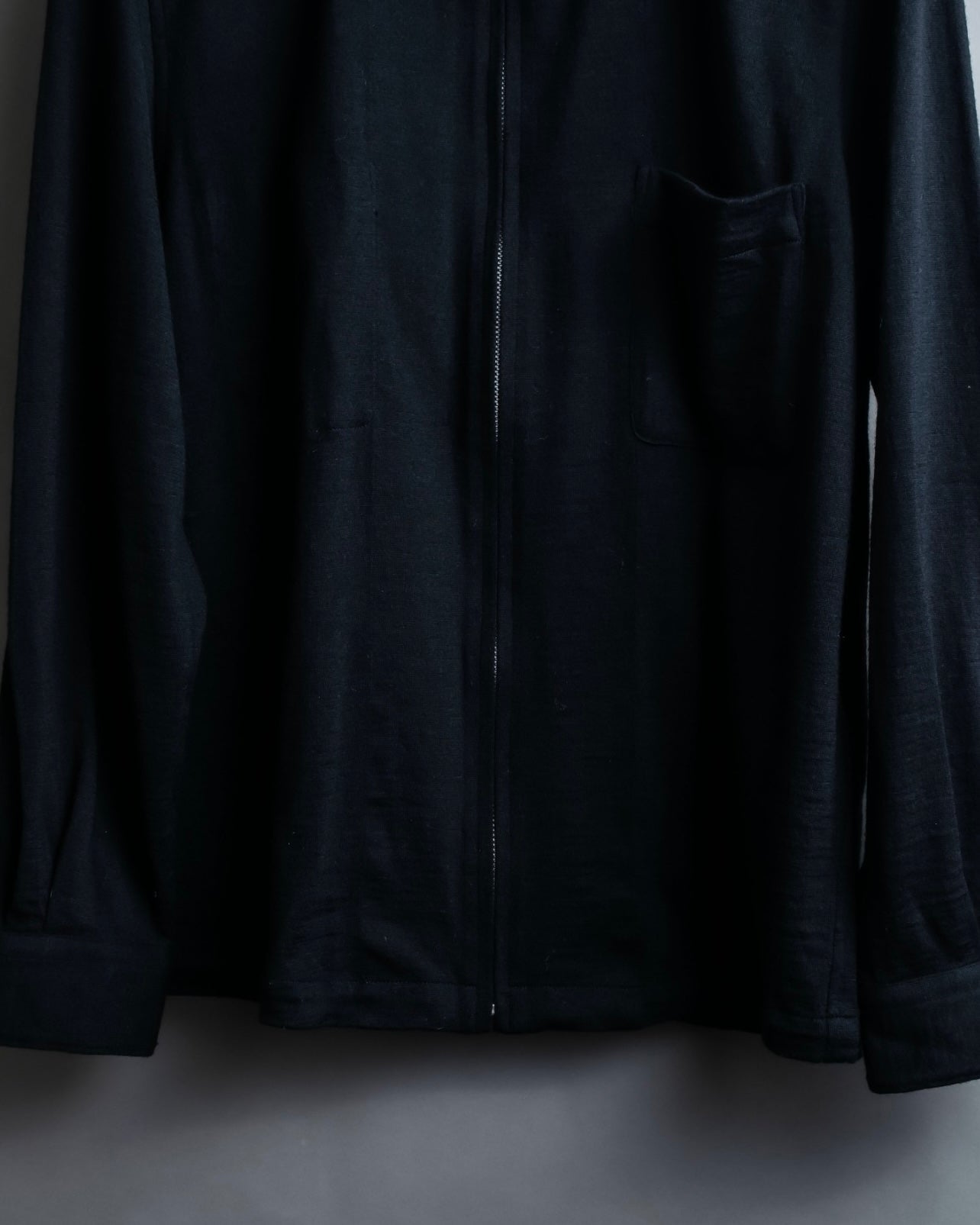 "COMME des GARCONS HOMME"Summer wool zip-up box silhouette jacket
