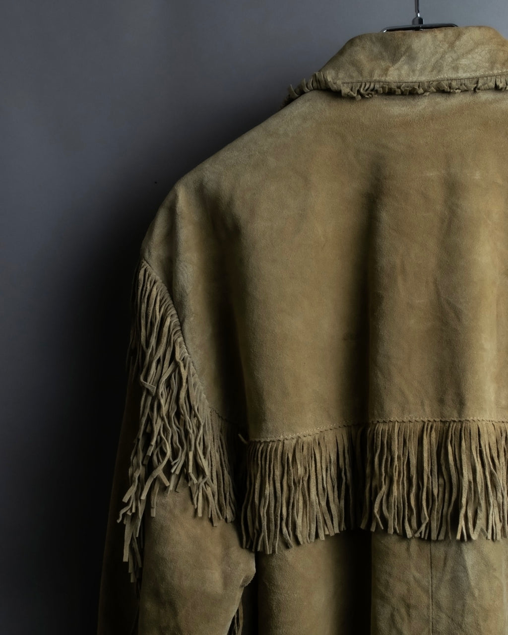 Vintage suede fringe jacket