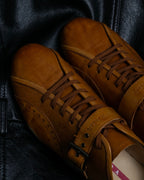 "PRADA" brown leather sports shoes