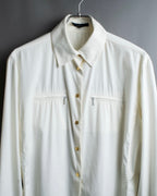 "GUCCI" zip pocket designed gold buttons shirt