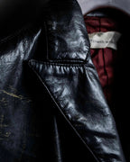 "STEFANO MORTARI" Archive leather crack design jacket