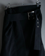 "Yohji Yamamoto" double zip asymmetric skirt