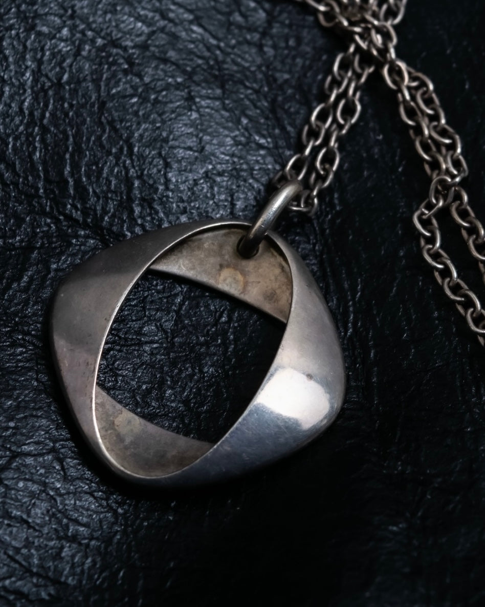“Georg Jensen” inside out designed silver chain necklace