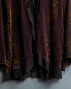 Vintage Leopard Print Sheer Dress Shirt