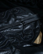 Vintage Blue Embroidered Wester Boots