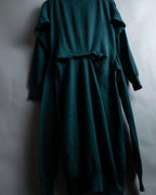 “MM6” docking designed four sleeves long knit