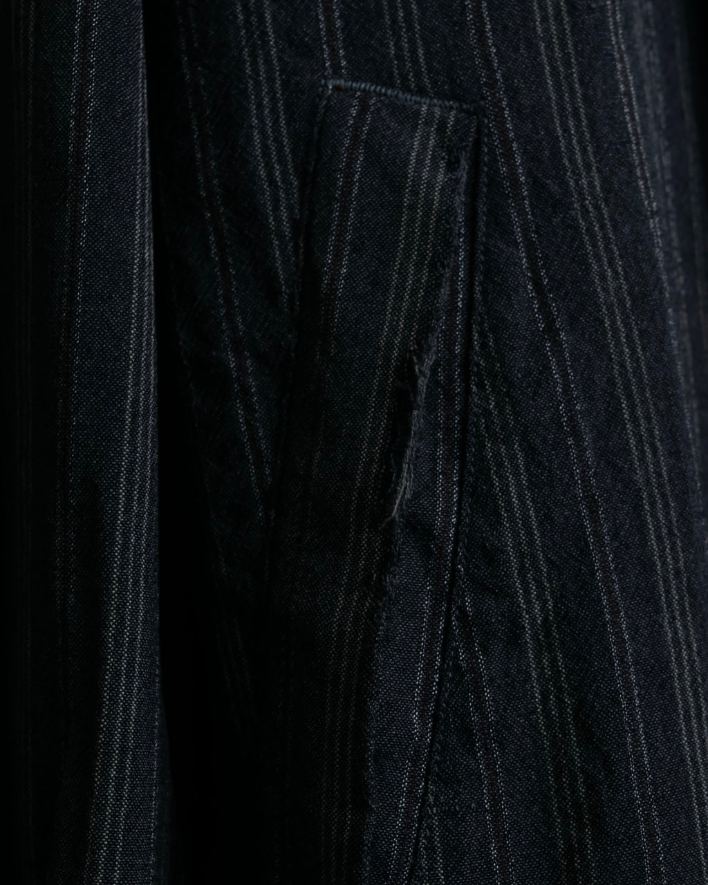 "Comme des Garcons Homme" distressed zip-up striped blouson