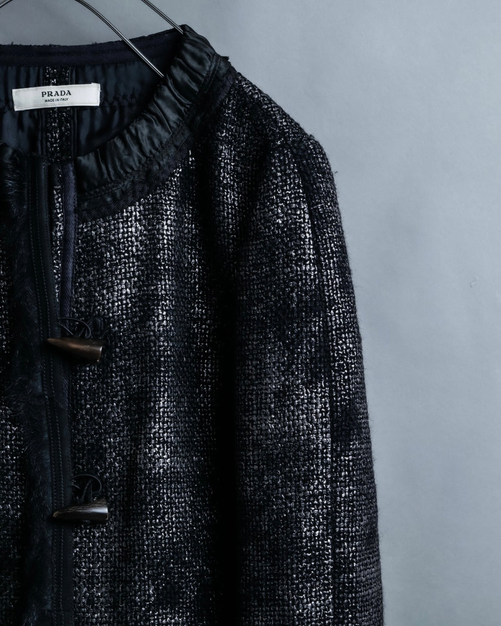 "PRADA" sheep fur wool duffel jacket