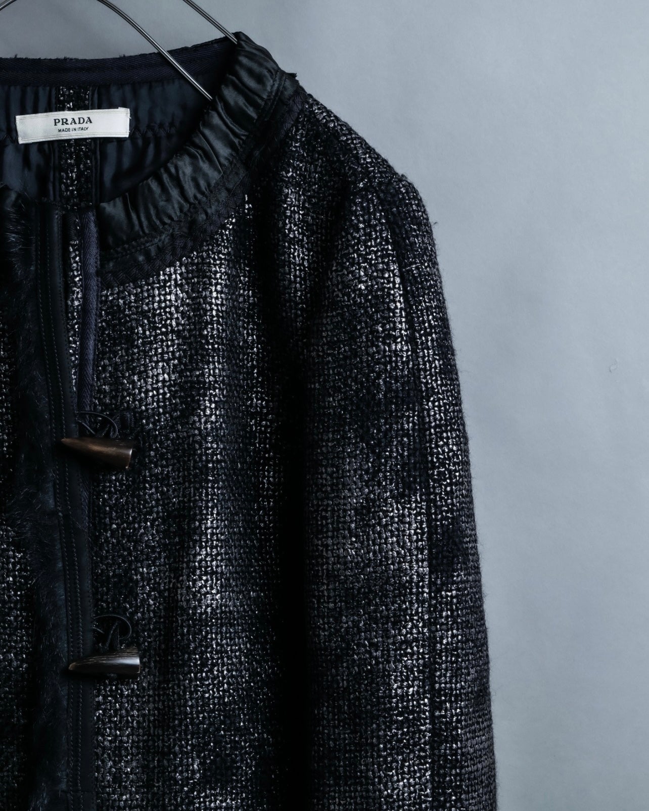 "PRADA" sheep fur wool duffel jacket