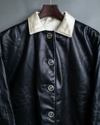 Versace Thick Silhouette Luxury Leather Coat