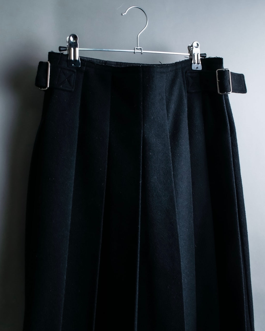 "Tricot Comme des Garçons" wool pleated wrap skirt