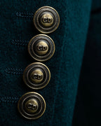 "Christian Dior MONSIEUR" Wool cashmere vibrant blue green tailored jacket