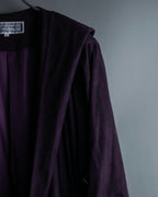 "80s Yves Saint Lauren" Oversized hooded spring coat