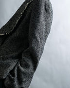 "Yohji Yamamoto +NOIR" Frill smoking jacket