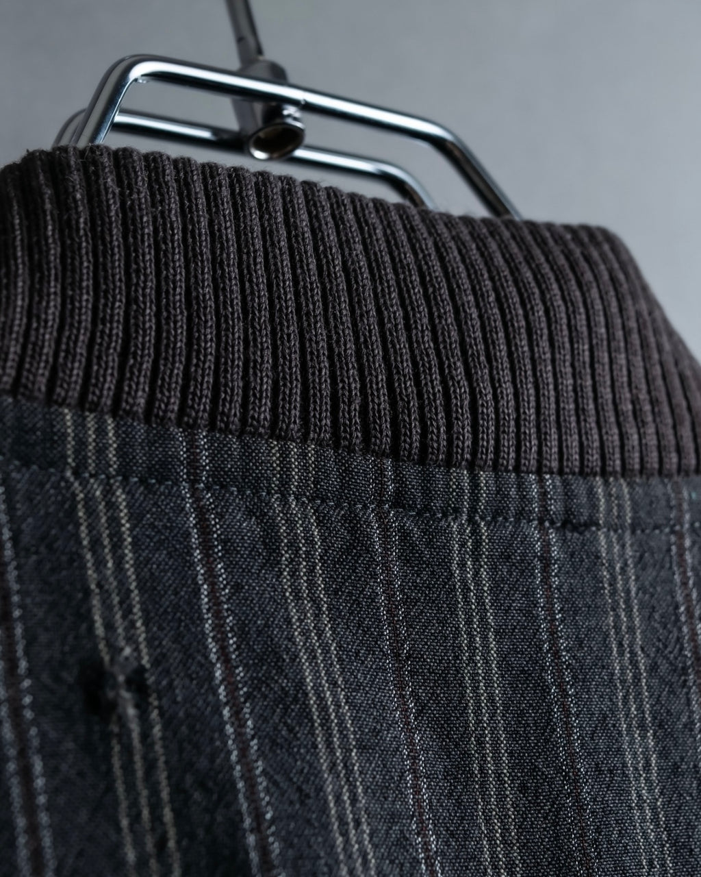 "Comme des Garcons Homme" distressed zip-up striped blouson