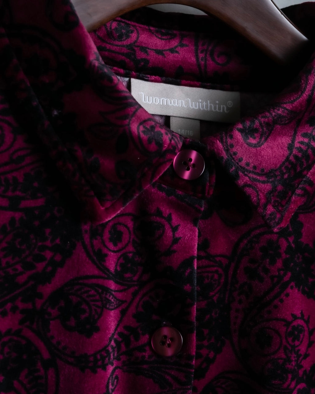 Vintage paisley velour shirt