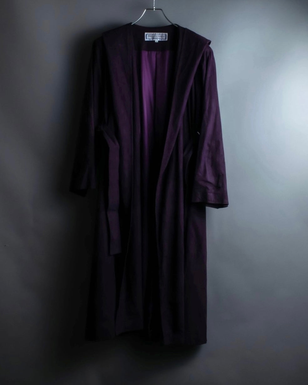 “80s Yves Saint Lauren” Oversize hooded spring coat