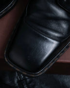 "Louis Vuitton" square toe leather lace-up boots