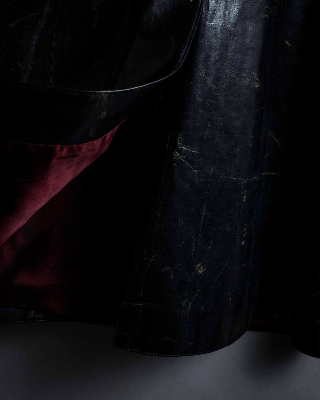 "STEFANO MORTARI" Archive leather crack design jacket