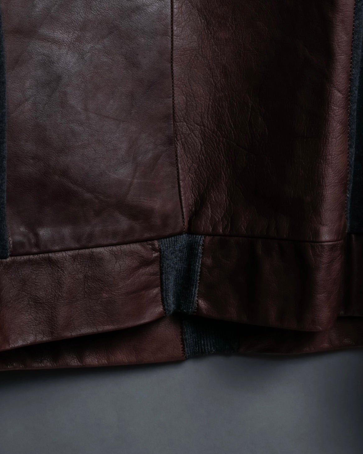 "DIONISO" Archive genuine leather combination knit