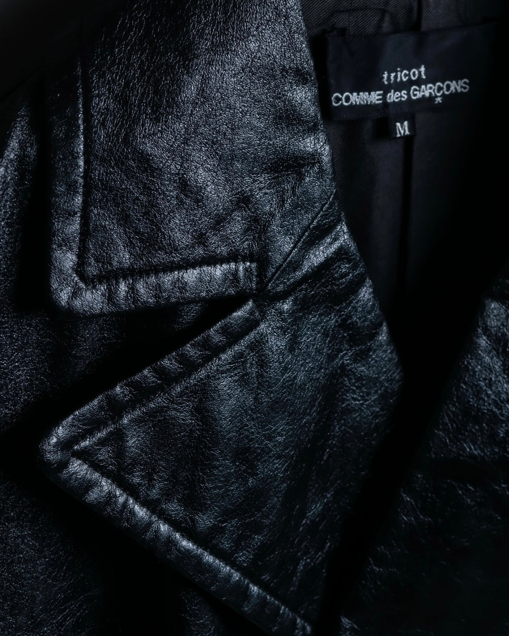 "tricot Comme des Garçons" Archive leather trench coat