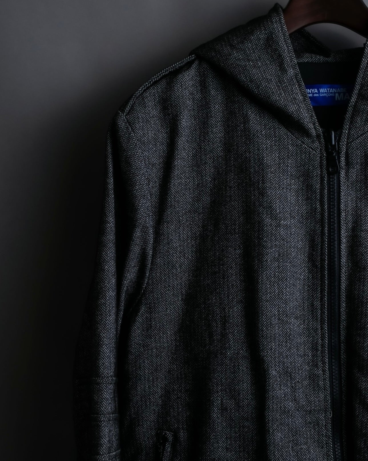 "JUNYA WATANABE" Cotton Herringbone Hoodie Jacket