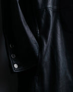 Vintage Leather x CORDUROY combination trench coat