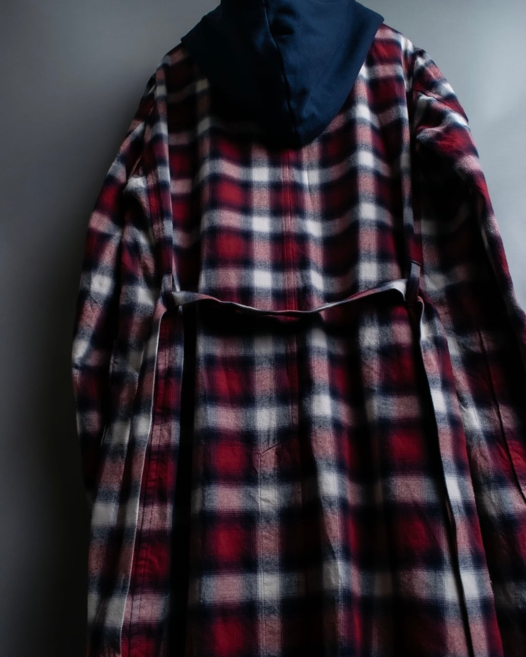 “John UNDERCOVER” gown designed check long hoodie