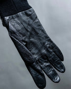 "GUCCI" Horsebit Leather×cashmere Gloves