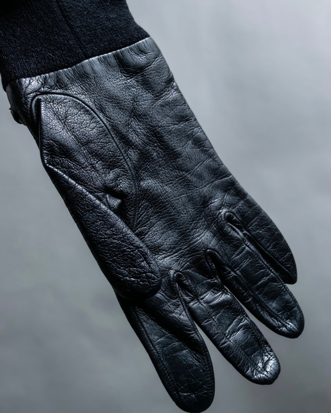 "GUCCI" Horsebit Leather×cashmere Gloves