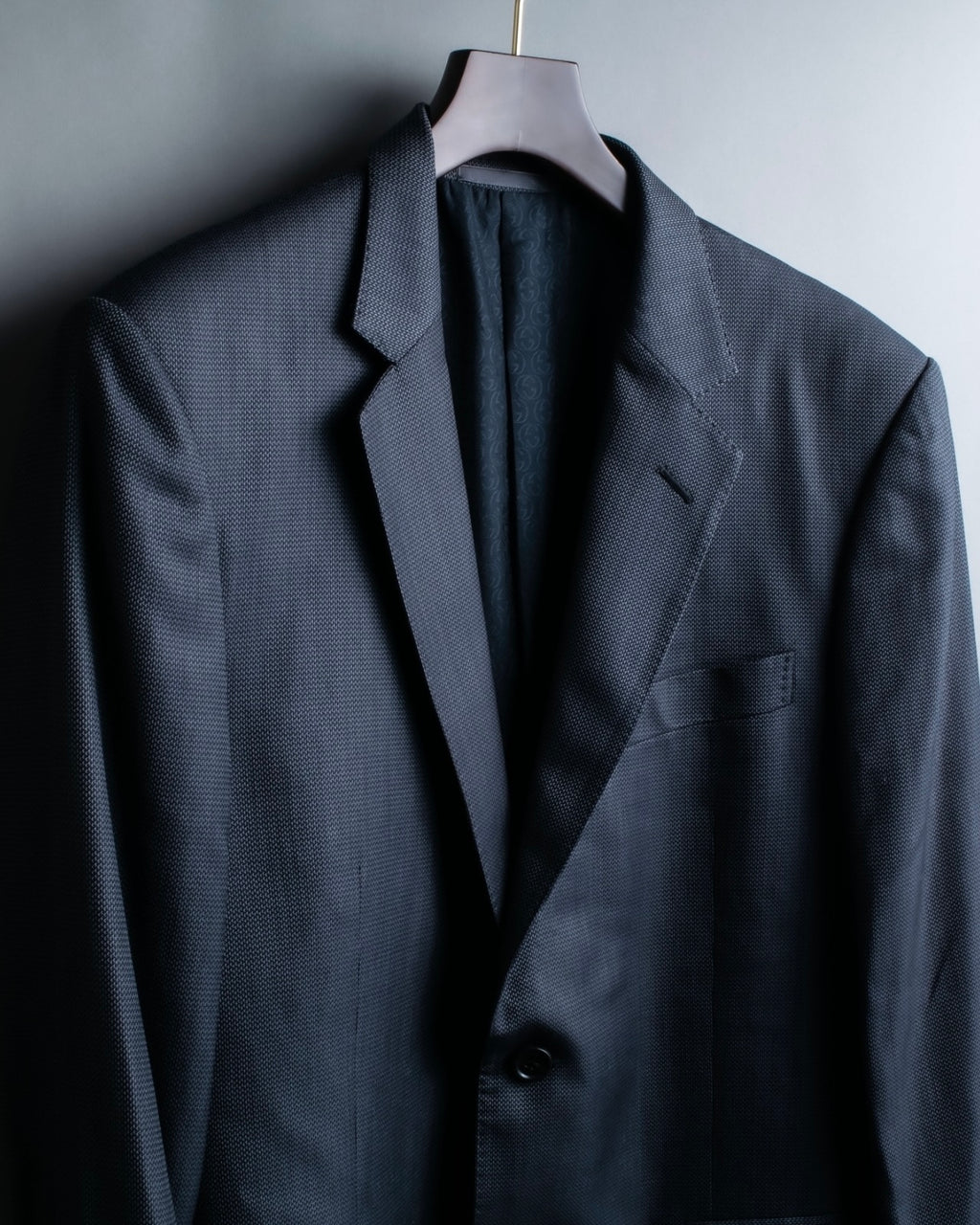 "GUCCI" silk blend gray blue spring setup