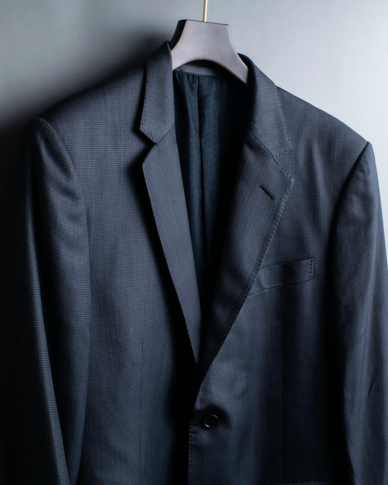 "GUCCI" silk blend gray blue spring setup