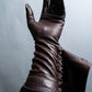 "PIUMELLI" Dead stock lace up long leather gloves