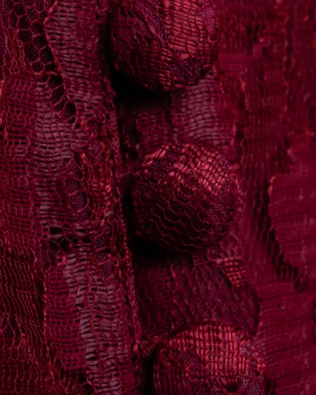 “Vintage” flower motif lace long dress