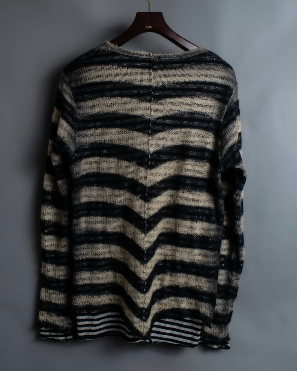 "Roen" Low gauge layered border knit