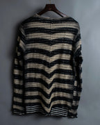 "Roen" Low gauge layered border knit